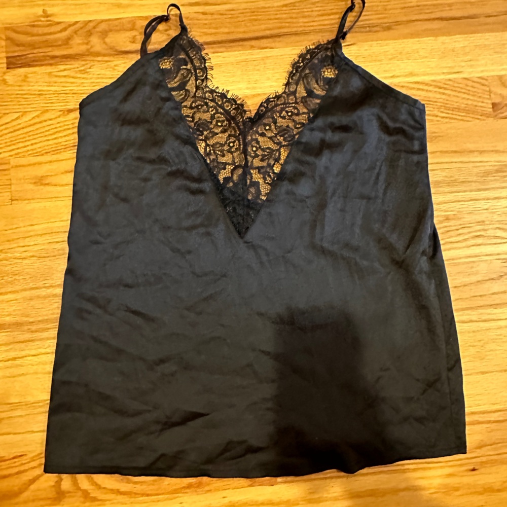 Black lace lingerie top
